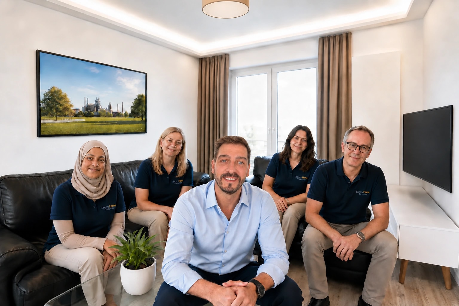 Das SecondHome Team in einem Komfort Apartment in Dortmund